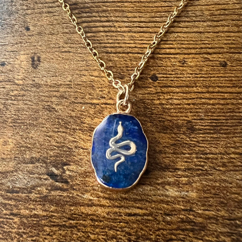 Lapis Lazuli Snake Necklace