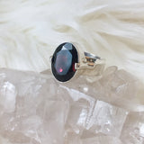 Sterling Silver Red Garnet Ring