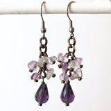Amethyst Cluster Earrings
