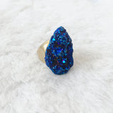 Titanium Quartz Druzy Ring