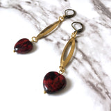 Jasper Heart earrings