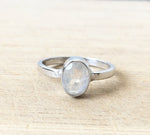 Sterling Silver oval Moonstone Ring