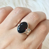 Sterling Silver Red Garnet Ring