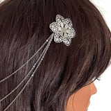 Silver Flower Hairchain