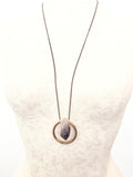 Minimalist hoop Amethyst Necklace