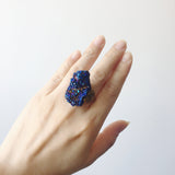 Titanium Quartz Druzy Ring