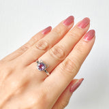 Sterling Silver Amethyst Cat Ring