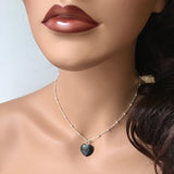 Obsidian Heart Necklace