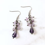Amethyst Cluster Earrings