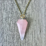 Rose Quartz Pendulum Necklace