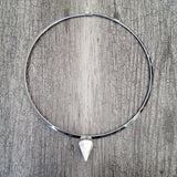 Minimalist White Marble Choker