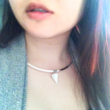 Minimalist White Marble Choker