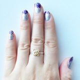 Cat Face Ring (Sterling silver + Brass)