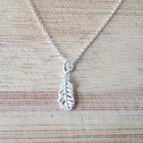 Sterling Silver Feather Necklace