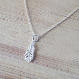 Sterling Silver Feather Necklace