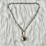 Sphere Necklace- Mother of Pearl