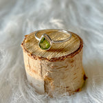 Sterling Silver Geometric Peridot ring