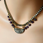 Half Moon Amethyst Necklace