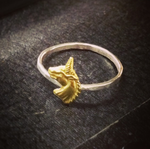 Unicorn Ring (sterling silver + Brass)