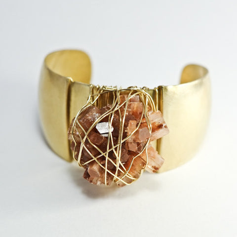 Aragonite Starburst Cuff bracelet