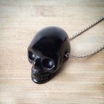 Black Agate Skull Necklace