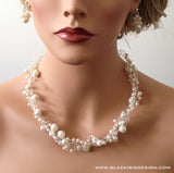 Cluster Pearl necklace