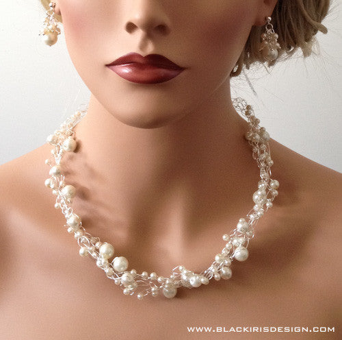 Pearl 2025 cluster necklace