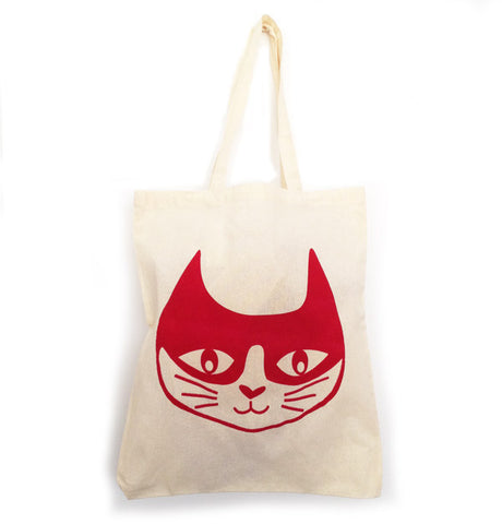 Cat Face Tote Bag