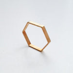 Hexagon brass ring