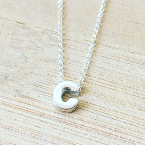 Sterling Silver Custom Initial Necklace