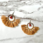 Red Jasper tassel earrings