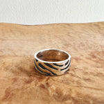 Sterling Silver Wood Grain Ring
