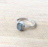 Sterling Silver oval Labradorite Ring