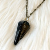 Obsidian Pendulum Necklace