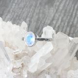 Sterling Silver oval Moonstone Ring