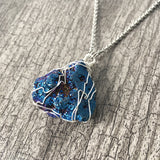 Blue Titanium Druzy Necklace