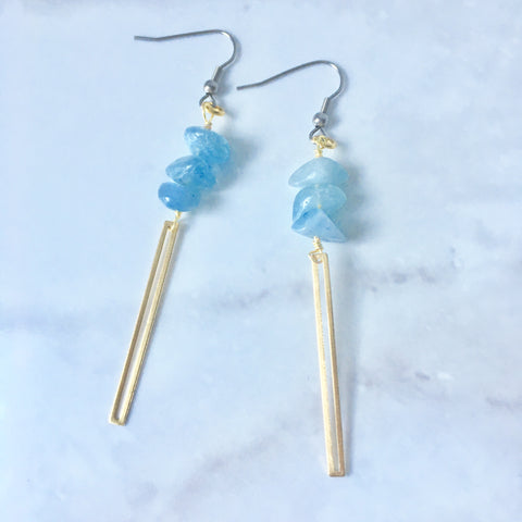 Aquamarine dangle earrings
