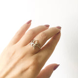 Lotus ring Sterling silver