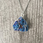 Blue Titanium Druzy Necklace
