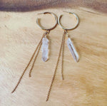 Quartz Crystal Dangle Earrings