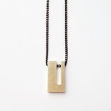 geometric brass necklace unisex
