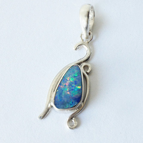 Sterling Silver Opal Necklace #2