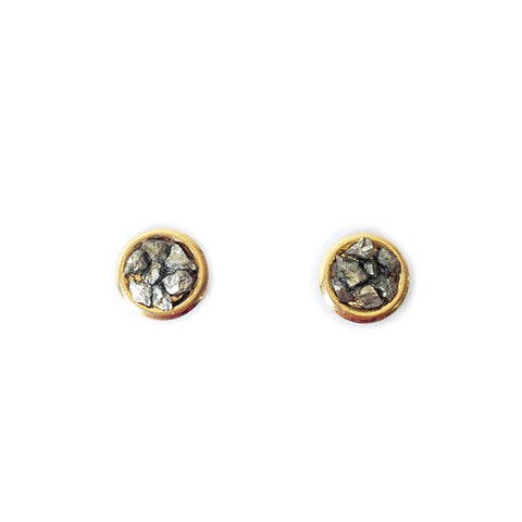 Pyrite Earrings (round)